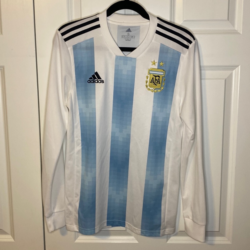 ADIDAS Argentina long sleeve soccer jersey shirt men's small